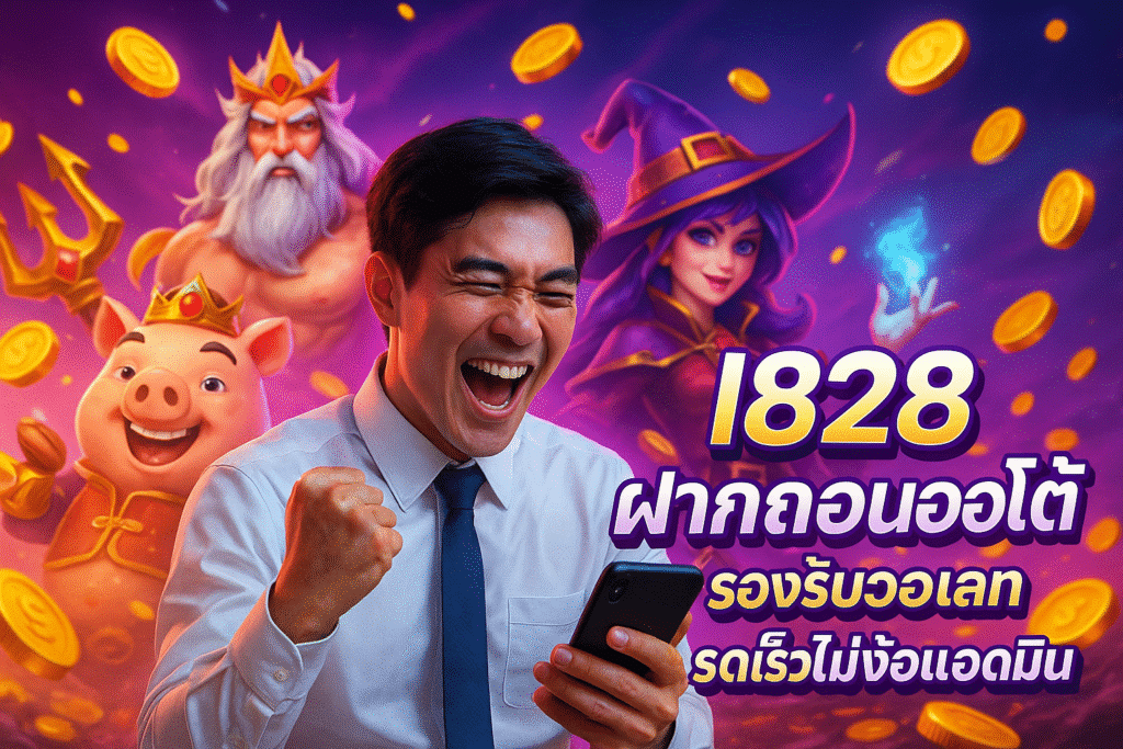 I828 ฝากถอนออโต้ รองรับวอเลทรวดเร็วไม่ง้อแอดมิน